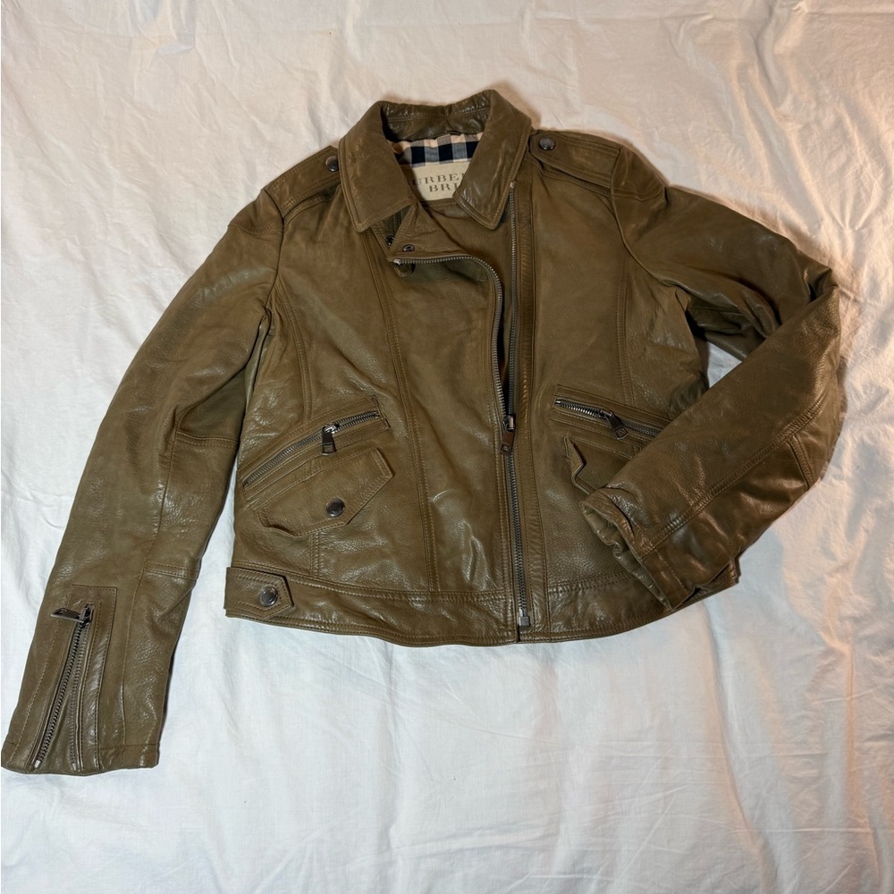 Burberry Brit Leather Motorcycle Jacket